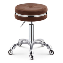 Lifting pulley stainless steel hairdressing chair big engineering stool Net red master chair does not card hair rotation can slide