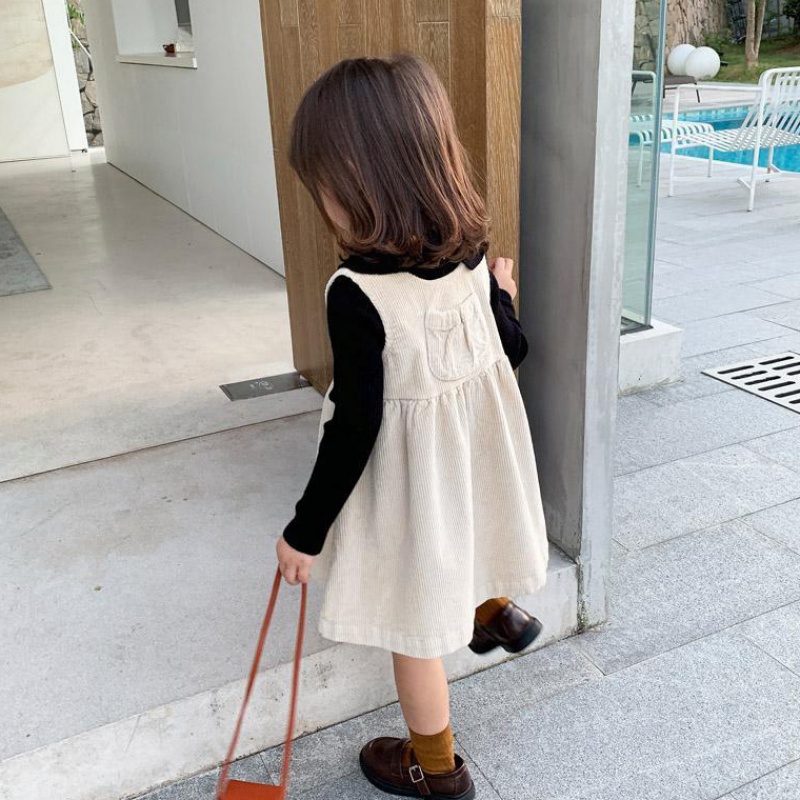 Autumn children's clothing girls skirt foreign popular net red baby dress spring and autumn baby strap skirt vest