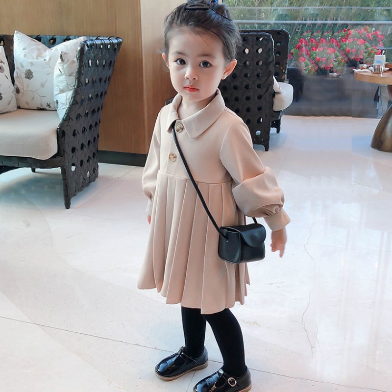 2021 trend children's clothing girls new skirt baby children's princess skirt little girl Western style spring and autumn dress