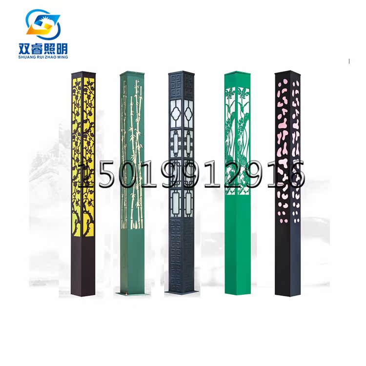 Iron Art Square Outdoor Street Light LED High-Pole Lamp Park Square View Lantern 234 m Courtyard Lamp Brightening Column Lamp