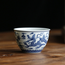 The Firewood Kiln Green Flower Imitation Dragon Grain Cylinder Cup With Green Flowers In Wood Kiln