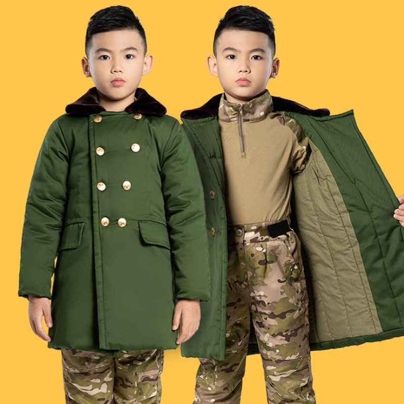 65-style old military cotton coat green children's northeast thickened warm camouflage padded jacket women's winter labor protection military style cotton padded clothes