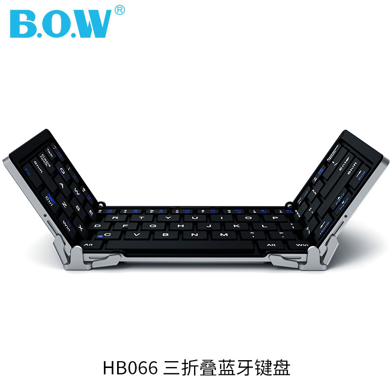 BOW Airline Apple phones triple folds Bluetooth keyboard Android ipad Xiaomi tablet PC universal portable Huawei new wireless small keyboard pro11 inch