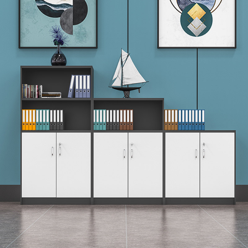 Staff filing cabinet storage cabinet filing cabinet office combination cabinet wooden with lock simple modern wall data cabinet
