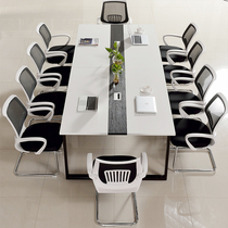 Shenzhen Conference Table Minimalist Modern Strip Training Table Negotiation Table Meeting Room Long Table Long Table Long Table Chairs Combination