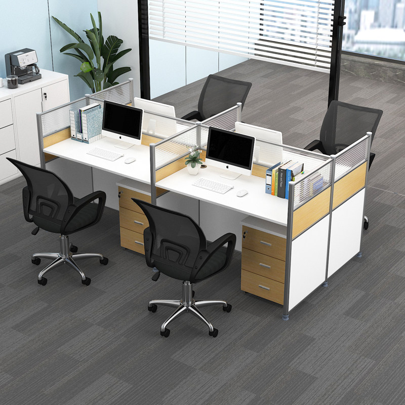 Shenzhen staff office desk and chair combination furniture screen station card seat simple financial staff desk 4 people