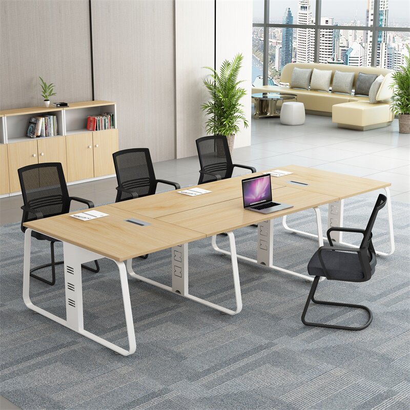 Conference table simple modern long training table negotiation table conference room long table rectangular office table and chair combination
