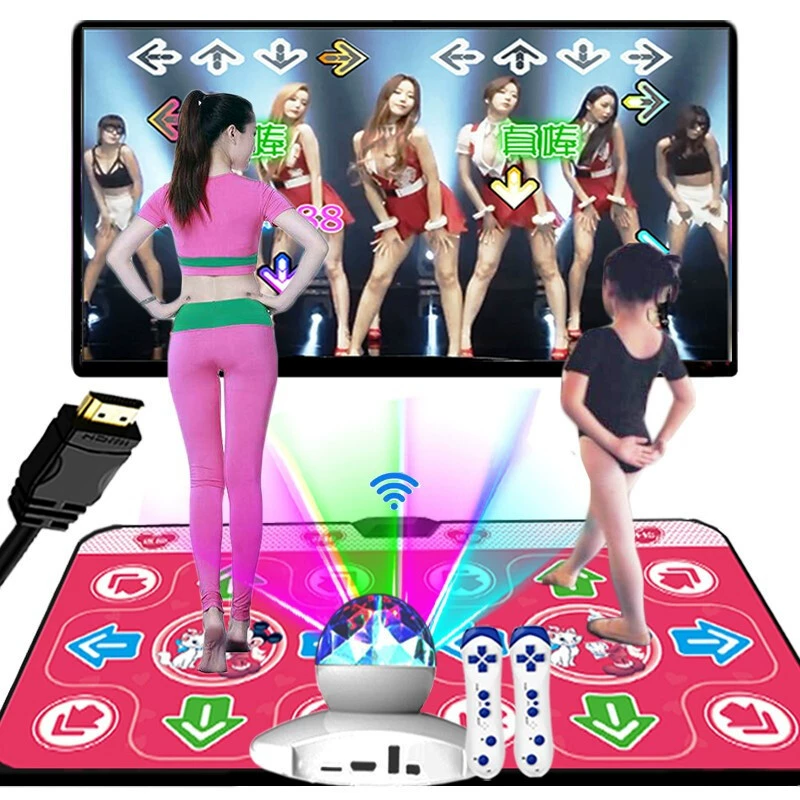 Tay cầm máy nhảy full dance line game giảm cân truyền hình cùng đoạn chạy về nhà thảm tập nhảy đôi máy tính 3d - Dance pad