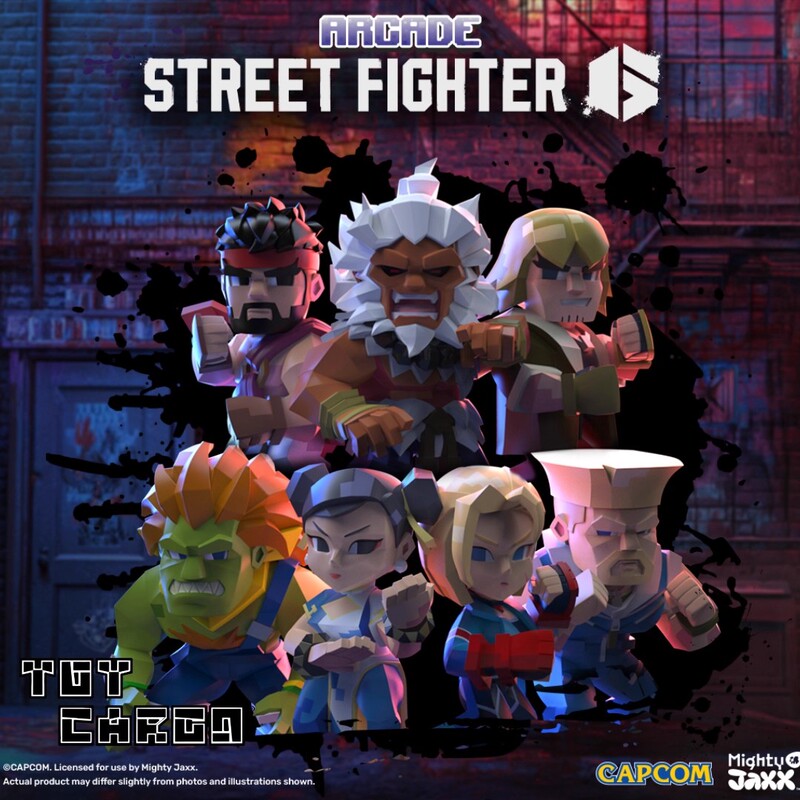 Authentic Mighty Jaxx Street Fighter Arcade Game Pixel Series Blind Box Figurine Trendy Toy Figure