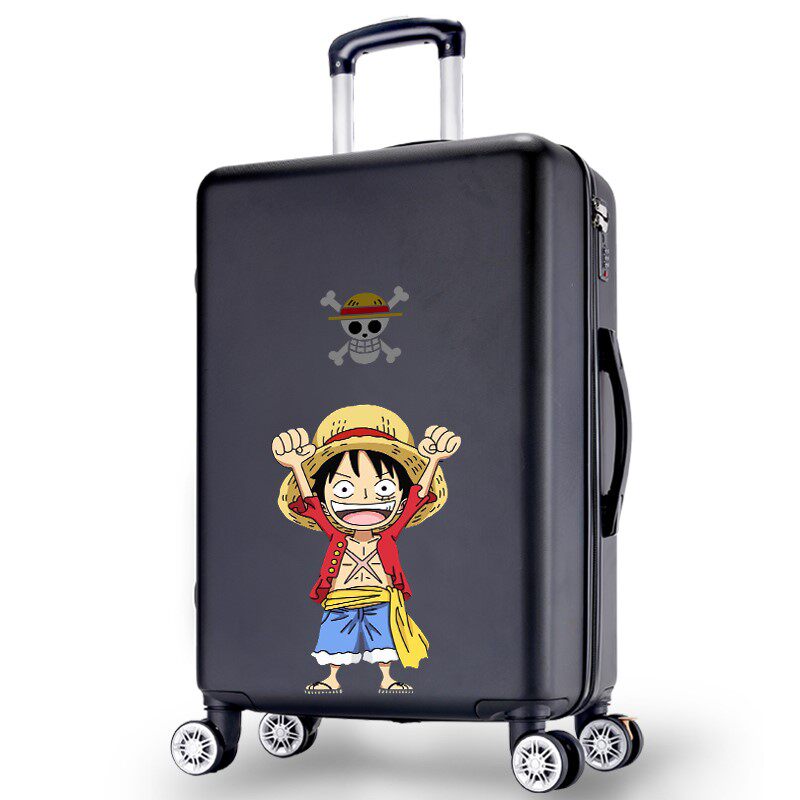 Han Edition Personality Pull-Lever Box Man 24 inch cartoon Cartoon Cartoon Suitcase Female College Student Graffiti Password Leather Suitcase Tide 20