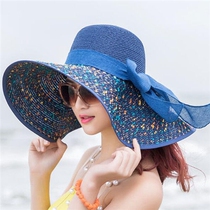 Beach hat women seaside folding stars with large head circumference sunbeds and nice oversize sunscreen sunscreen