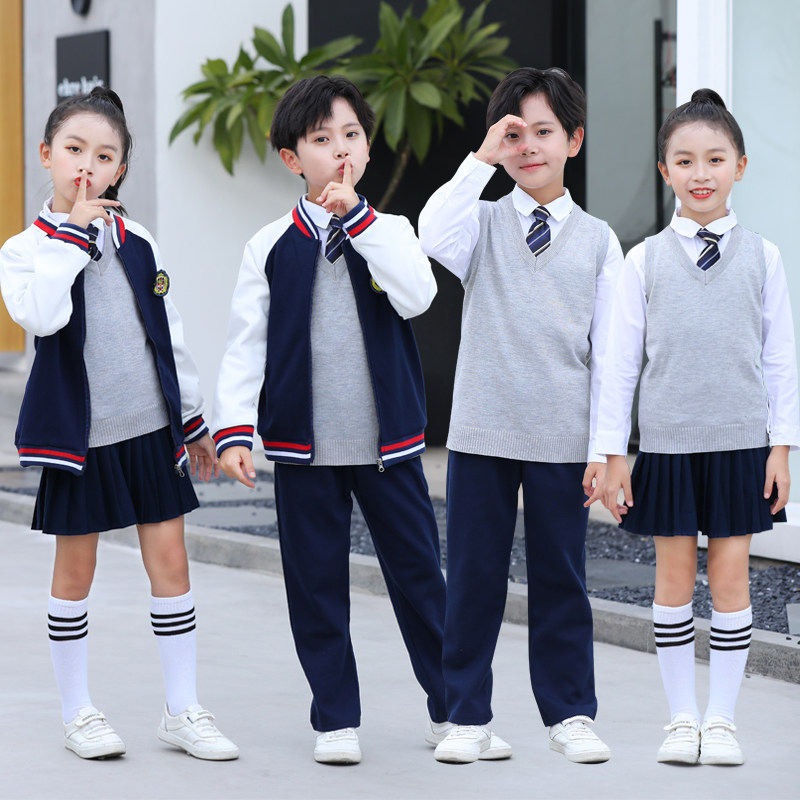 Kindergarten Garden Clothing Spring Autumn Clothing Class Clothes Elementary School Children's Autumn And Winter Games Suit Yinglun Wind Four sets of new sets