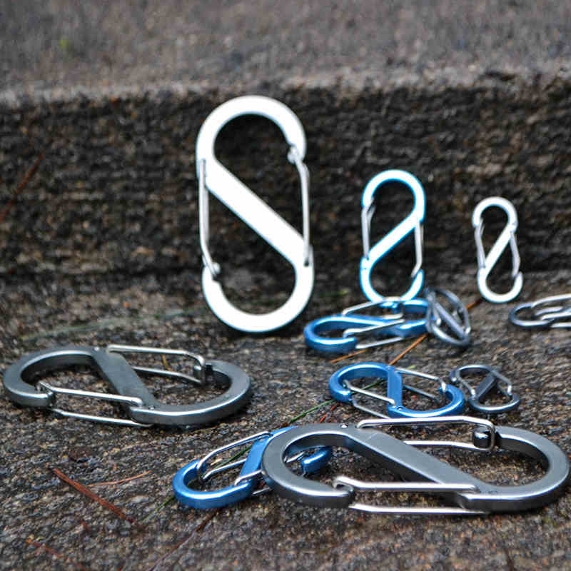 New eight 8-shaped carabiner wire buckle outdoor S-shaped hook quick-hanging backpack keychain hanging water bottle hook
