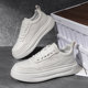 Clean and simple white shoes Korean style low-cut sneakers spring and autumn men's shoes 2026 new thick soles and heightening fashion casual shoes
