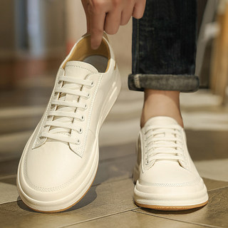 Men's White Sneakers 2026 New Spring Shoes Popular White Casual Trendy Versatile Soft-Soled Sneakers for Men