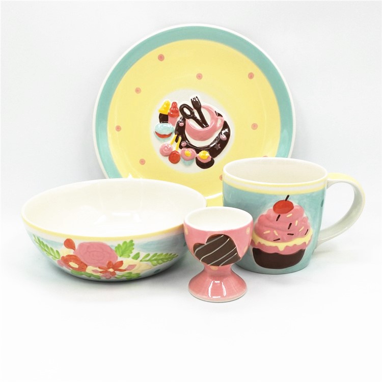 Shu also Thailand import cartoon ceramic tableware keller cup children to use bowl dish dish children children