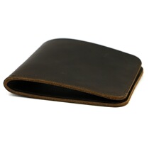 No name handcraft original art mad horse handmade wallet male short simple design leather clamp banner tide