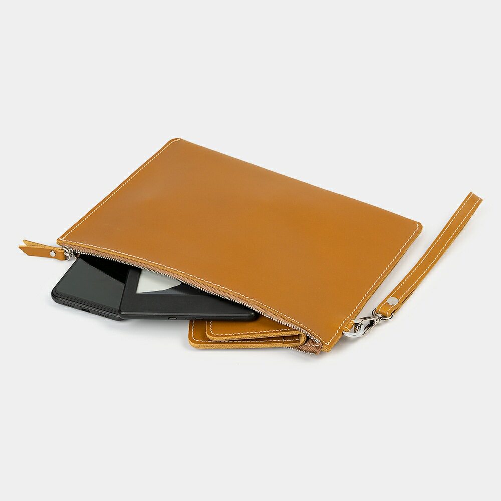 No name hand-made crazy horse cowhide retro envelope bag men's hand-held casual ultra-thin clip bag large-capacity hand bag