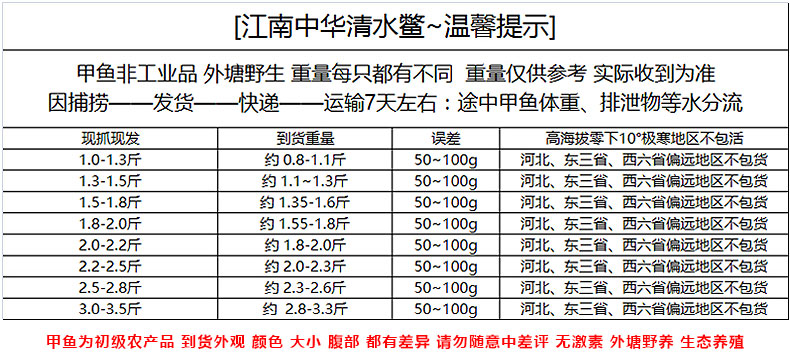果味来 原生态野生外塘放养 鲜活甲鱼 1斤 图1