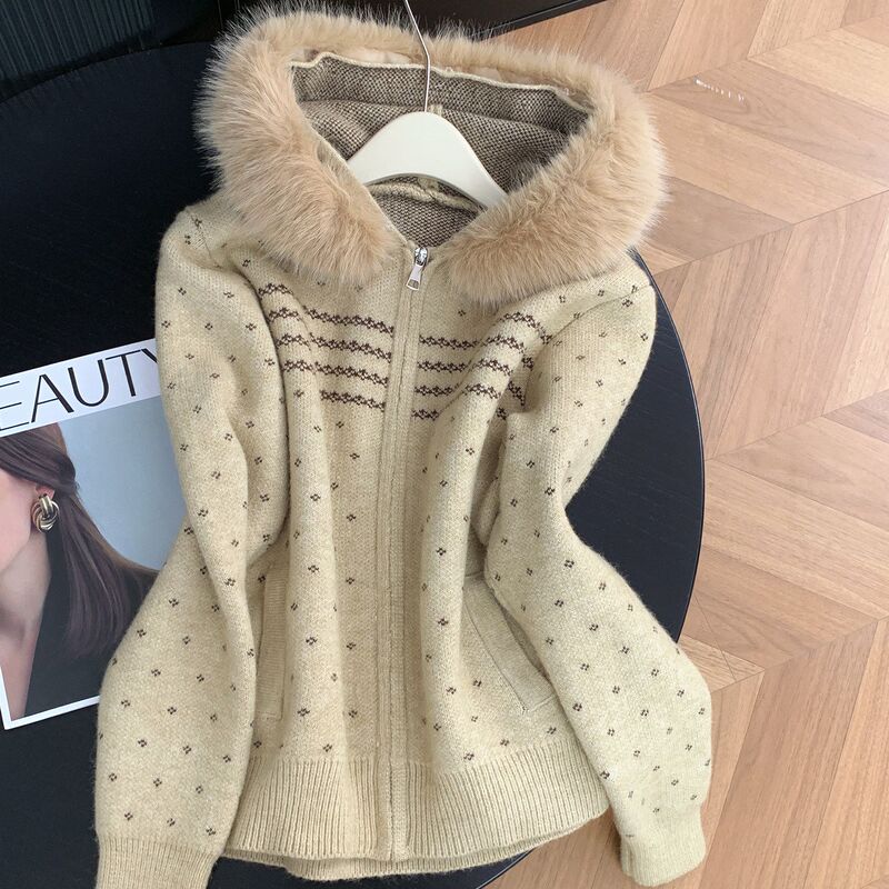 Girls' Outwear Autumn and Winter 2026 New Style 12-Year-Old and 13-Year-Old Middle-Aged and Older Students' Stylish and Super Good-Looking Warm Cardigan Knitwear Girls' Outwear Autumn and Winter 2026 New Style 12-Year-Old and 13-Year-Old Middle-Aged and Older Students' Stylish and Super Good-Looking Warm Cardigan Knitwear