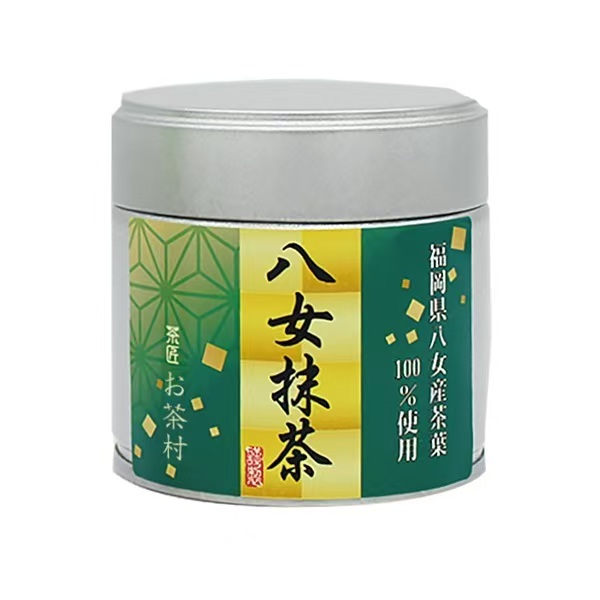 现货秒发~日本茶村人气款福冈八女抹茶翠宝宇治抹茶40g罐装