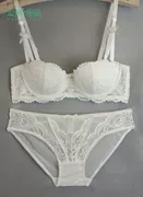 Mới gợi cảm châu Âu và Mỹ ren cotton cup nửa cup bra đặt đồ lót cuộc sống đỏ đen trắng