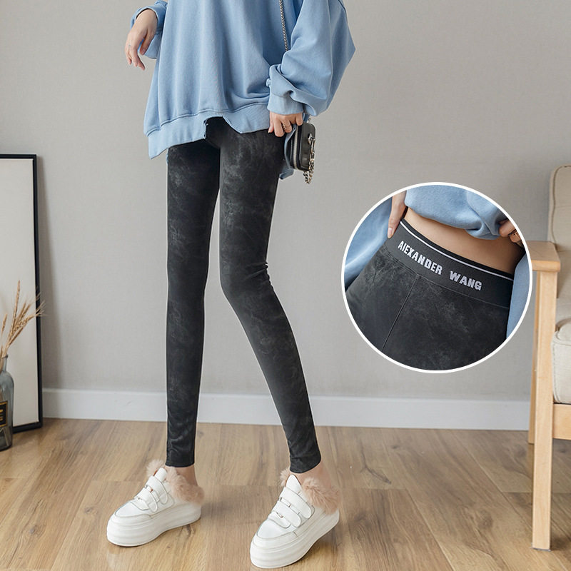 Inner Lap Pants Woman Autumn Winter Plus Suede 2020 New Outwear Slim Fit Large Size Thickened Small Feet Tight Fit Elastic Light Leg God