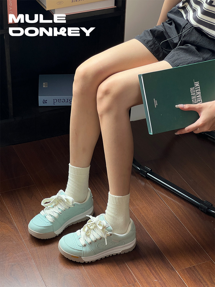 Mule Donkey Suede Platform Chunky Sneaker