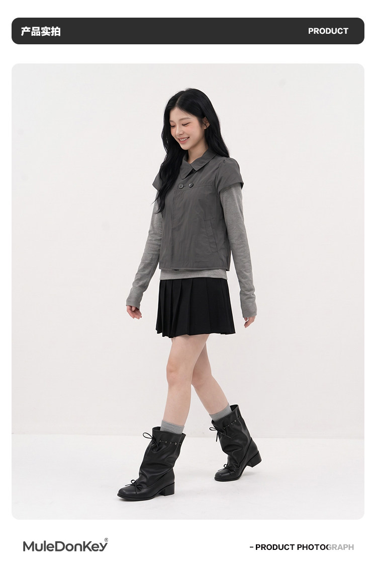 Mule Donkey Patent Square-Toe Mid-Calf Boot
