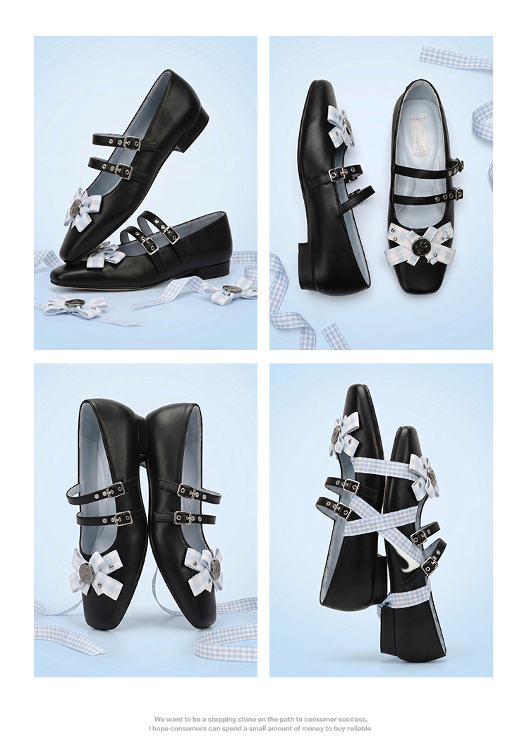 Mule Donkey Bow Square-Toe Mary Jane