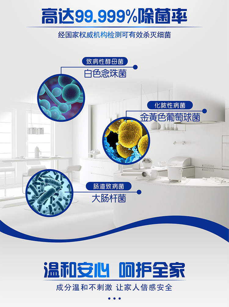 家家宜多功能除菌消毒液1L*2瓶 图2