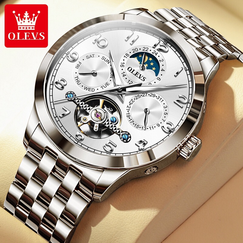 Swiss Genuine Baida Watch Men's Special Mechanical Watch Waterproof Fashion Luminous Hollow Tourbillon Philippe Men's Watch