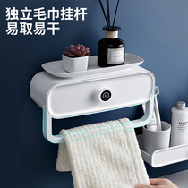 Bathroom toilet toilet toilet toilet hair dryer wash table rack cabinet wall hanging non-perforated wall storage rack