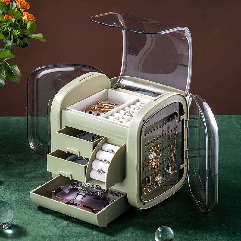 First Accessories Box Earrings Nail Necklace Hair Accessories Clip Containing Box Rack Mesh Red Eurostyle Upscale Luxury REFINED LARGE CAPACITY