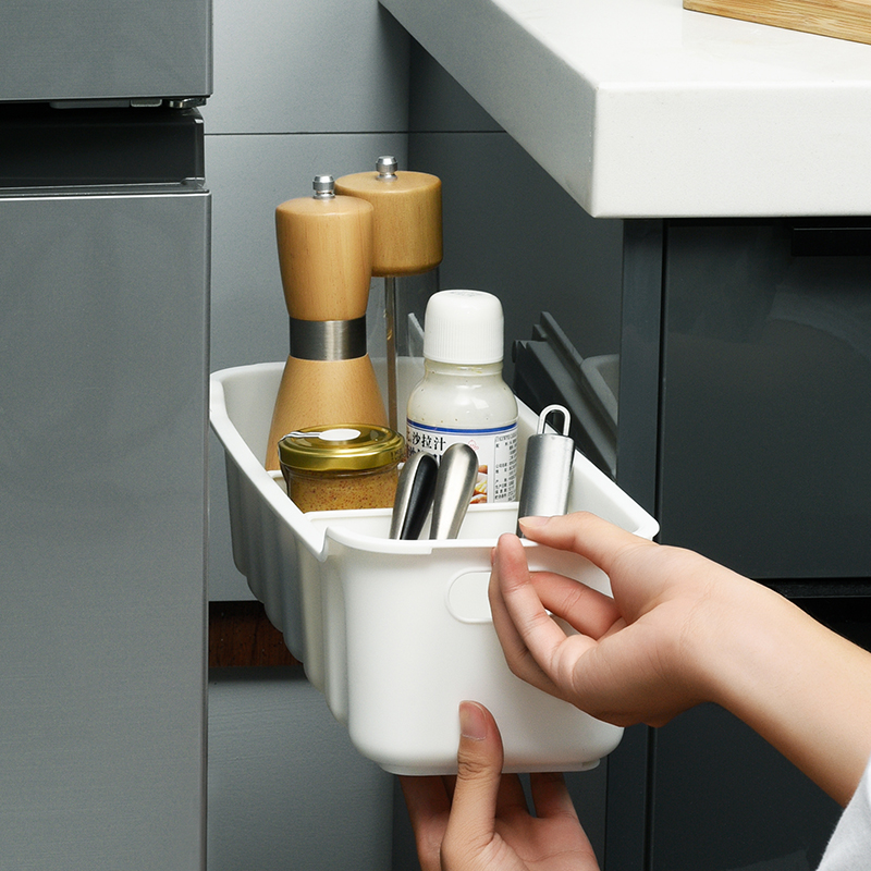 Kitchen Wall Containing Seasonings Multifunctional Overall Cupboard Doors Clips Sewn Fridge Shelf Side Containing surface Wall hanging