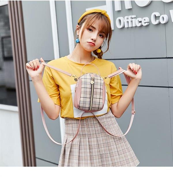 Túi xách 2019 Nhật Bản và Hàn Quốc dây kéo túi xách bình thường ba lô nhỏ túi xách đeo vai đeo túi điện thoại di động túi kẻ sọc - Túi vai đơn túi đeo chéo nam vải