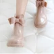 Giày đi mưa nữ người lớn nơ thắt nút giày cao su phong cách thời trang mặc ngoài mang giày đi mưa ống ngắn chống trơn Hàn Quốc dễ thương chống thấm nước. - Rainshoes