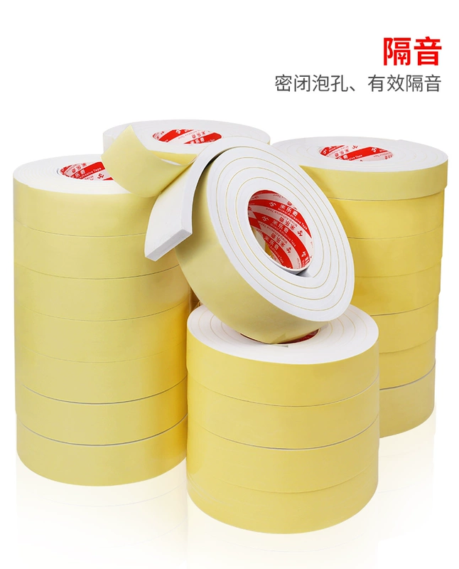 Mi Lech Sponge Single Dày Băng trắng Khung cửa Eva Gap Seatant Chống phân đoạn 2-3-5-10 Dải bọt cao su dày bọt cao su