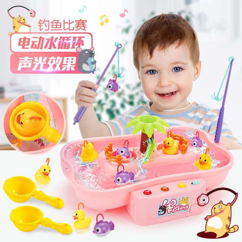 Children fishing toys early teaching duck fishing 2 drop 3 girl baby 4 - 6 years 7 electric 5 yield intelligent boy