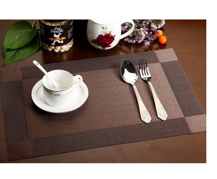 Tấm cách nhiệt PVC Teslin West Nhật Bản pad cách nhiệt không thấm nước dùng một lần mat món ăn mat chịu nhiệt bảng mat vải hai - Khăn trải bàn khăn trải bàn gỗ phòng khách