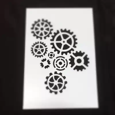 Industrial machinery beauty ~ hand account template gear industrial wind retro wind cover plate roller 391