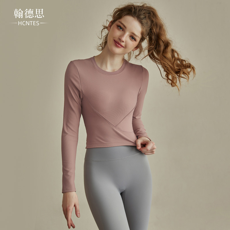 HCNTES Yoga suit women's tops fall running tight outside wearing T-shirt net red professional gym sports long sleeves