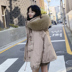 Workwear xuống bông quần áo của phụ nữ ngắn 2019 mùa đông mới của Hàn Quốc phiên bản lỏng lẻo đa túi kaki quần áo bông dày pike 