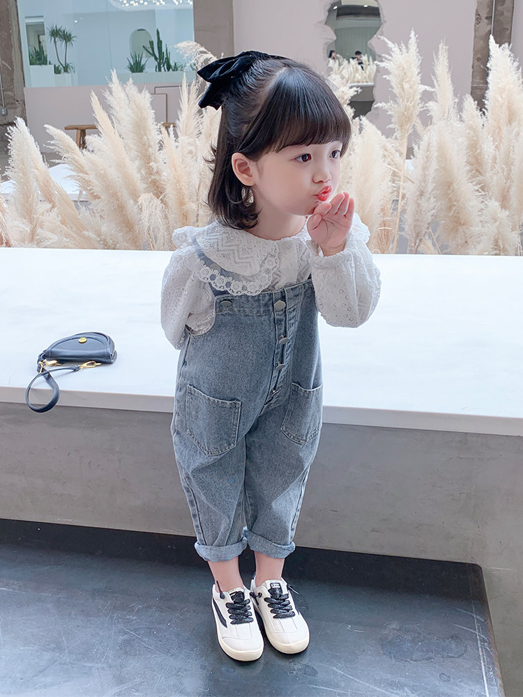 Balabala flagship store girls spring suit 2022 new foreign style Korean version of children's baby girl spring and autumn