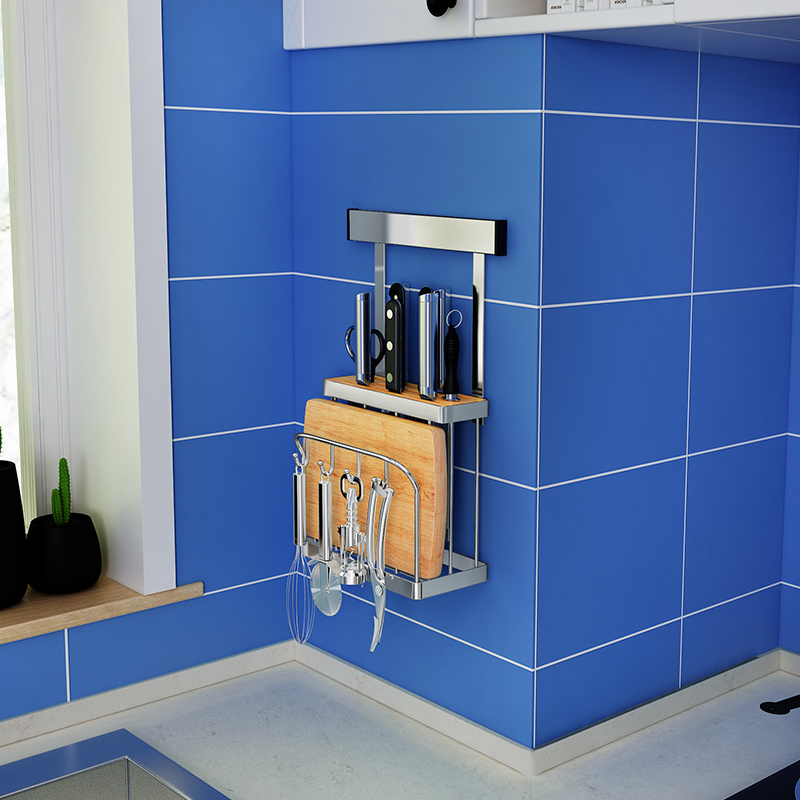 Tool holder Kitchen Supplies Wall-mounted Chopping Board cutting board Cutting Board Racks cutter containing layer Shelf wall Home Knife Plate Racks
