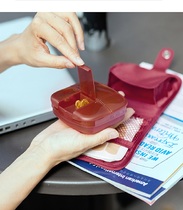 m square Mini travel pill box Portable one-week portable pill box Easy to store medicine small pill box bag