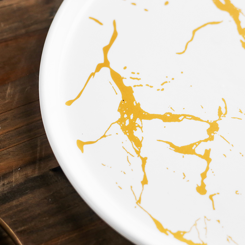Tao soft ins wind plate marble Nordic contracted household ceramics steak plate of western disc plates food dish