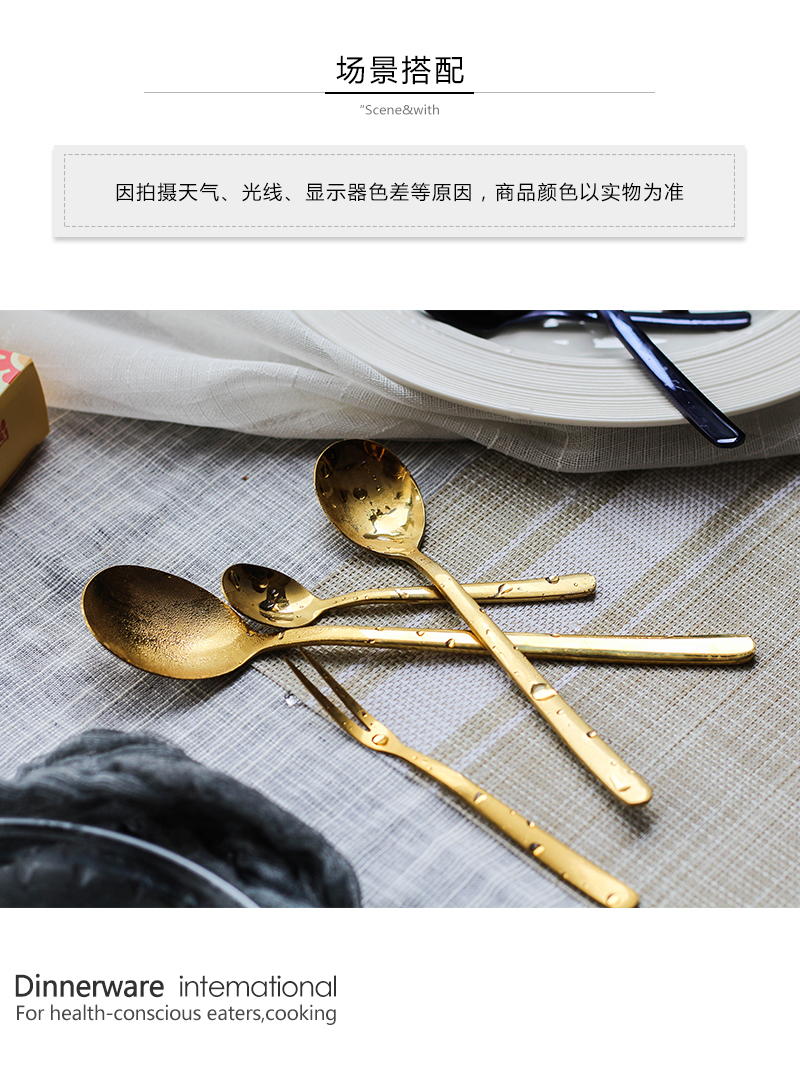 Tao soft Korean stainless steel spoon ladle dipper rice run home dessert spoon, coffee spoon, run the main meals