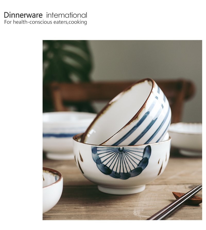 Tao soft is 6 inch ceramic tableware under the glaze color Japanese noodles in soup bowl bowl household rainbow such as bowl soup bowl, lovely rainbow such use