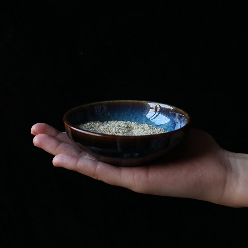 Ceramic pottery soft little blue plate pickled flavor dish plates, creative household utensils restaurant tableware